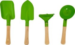 Little Gardener's Set with a Wheelbarrow Green