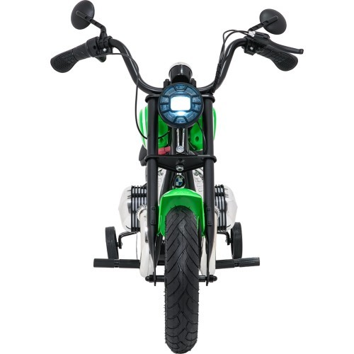 Elektriskais motocikls BMW R18, zaļš