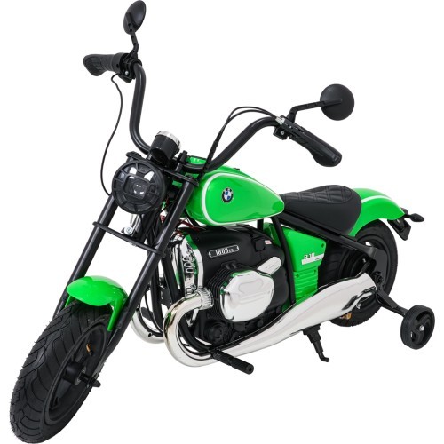 Elektriskais motocikls BMW R18, zaļš