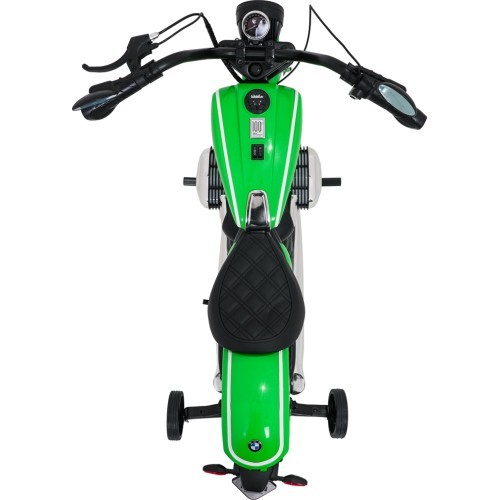 Elektriskais motocikls BMW R18, zaļš
