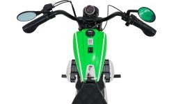 Elektriskais motocikls BMW R18, zaļš