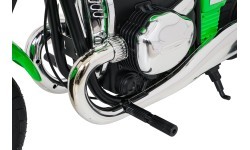 Elektriskais motocikls BMW R18, zaļš