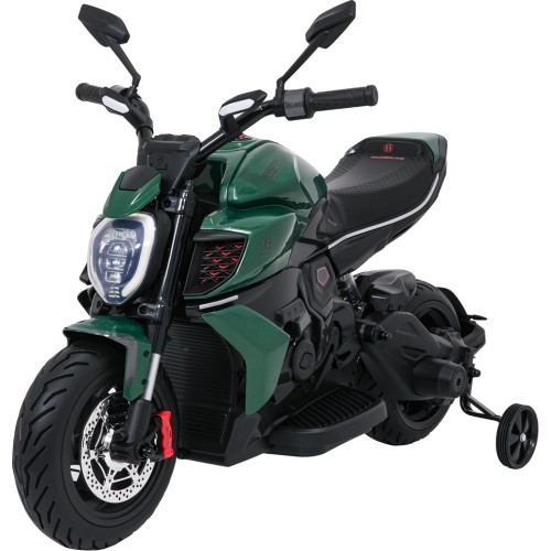 Bērnu elektriskais motocikls Ducati Diavel x Bentley, zaļš