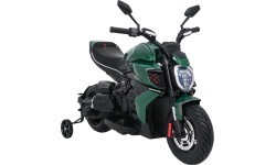 Детский электромотоцикл Ducati Diavel x Bentley, зелёный