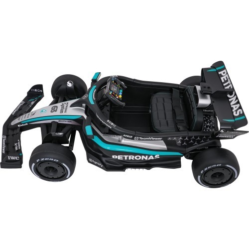 AMG PETRONAS F1 melns sacīkšu auto, bērnu elektromobilis