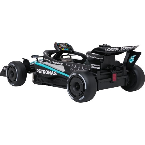 AMG PETRONAS F1 melns sacīkšu auto, bērnu elektromobilis