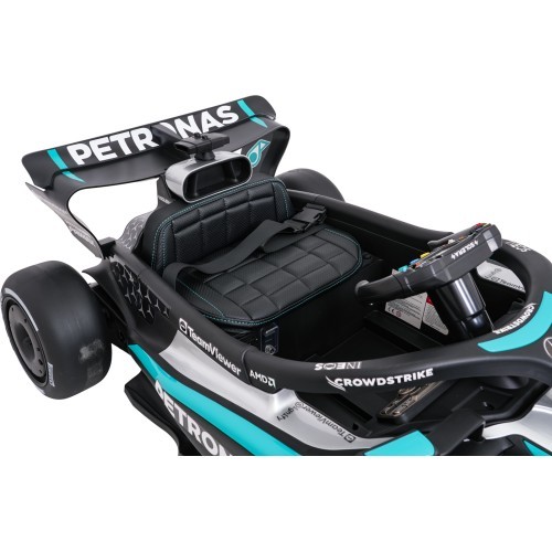 AMG PETRONAS F1 melns sacīkšu auto, bērnu elektromobilis