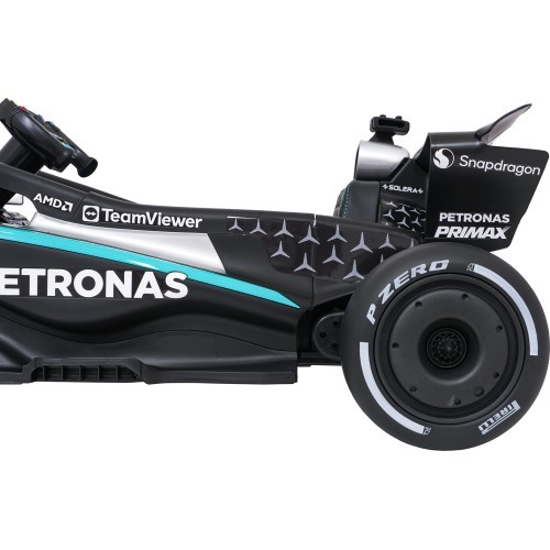 AMG PETRONAS F1 melns sacīkšu auto, bērnu elektromobilis