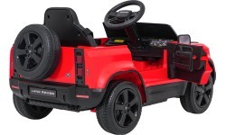 Land Rover Defender sarkans elektromobilis bērniem