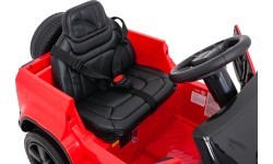 Land Rover Defender sarkans elektromobilis bērniem