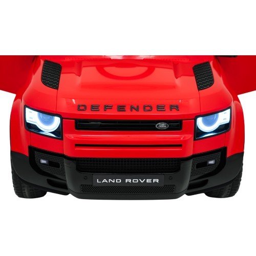 Land Rover Defender sarkans elektromobilis bērniem