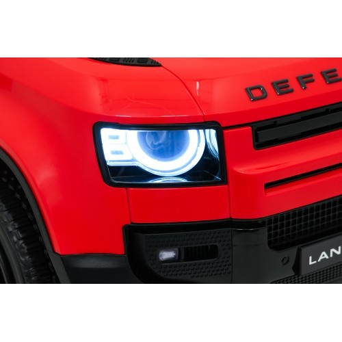 Land Rover Defender sarkans elektromobilis bērniem