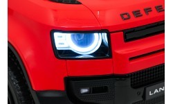 Land Rover Defender sarkans elektromobilis bērniem