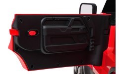 Land Rover Defender sarkans elektromobilis bērniem