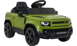 Land Rover Defender zaļš elektromobilis bērniem
