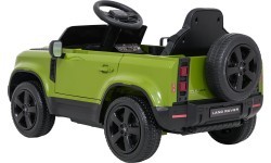 Land Rover Defender zaļš elektromobilis bērniem