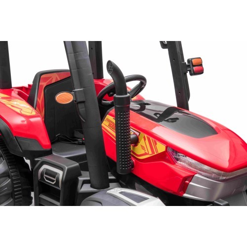 Traktors BLAST ar piekabi, sarkans