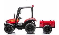 Traktors BLAST ar piekabi, sarkans