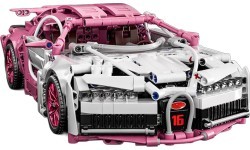 Конструктор спортивный автомобиль розовый 1132 детали