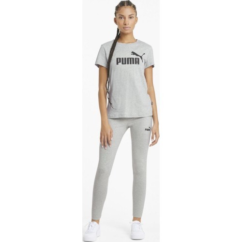 Женская футболка Puma Ess Logo Tee светло-серая 586774 04