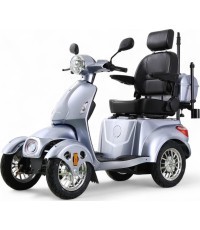 Four-Wheel Electric Scooter w/ Tow Bar inSPORTline Antun - Silver