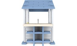 House With Basketball And Sink Blue Roof