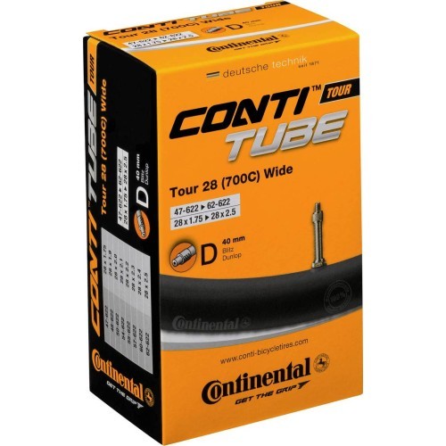Velosipēda kamera 28" Continental Tour wide D40 (47/62-622)