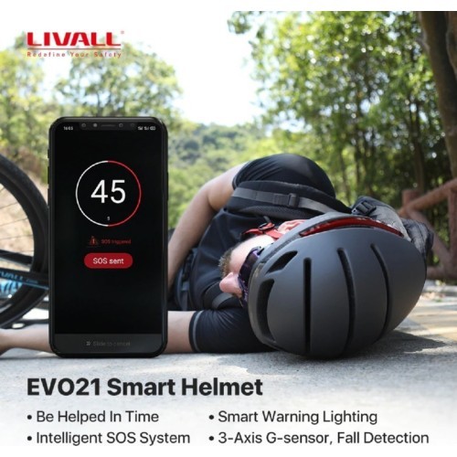 Умный шлем Livall EVO21, размер M, фиолетовый