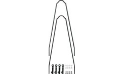 SKS dubļusargu stiprinājumi Velo 55 Junior U-Stays, sudraba