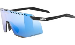 Uvex pace stage CV glasses, black matt / buzzy blue