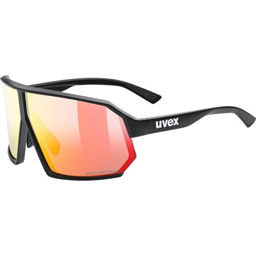 Uvex sportstyle 237 CV glasses black mat / racy red