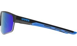 Uvex axos set black matt / mirror blue glasses