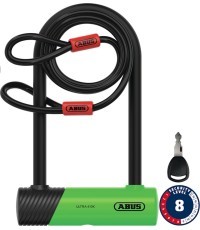 Abus Ultra Mini 410K/150HB180 green SH lock + Cobra 10/120