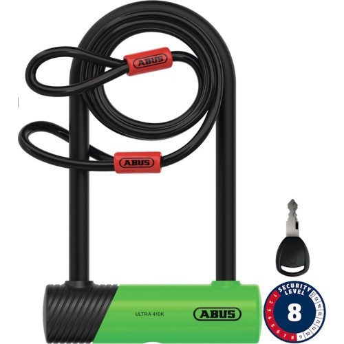 Замок Abus Ultra Mini 410K/150HB180 green SH + Cobra 10/120