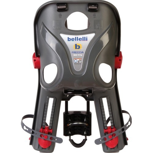 Детское велокресло Bellelli Freccia B-fix переднее, тёмно-серое