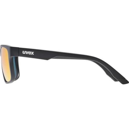 Uvex Poise Glasses, Black Matt / Mirror Red
