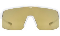Uvex Sportstyle Dirt glasses white matt / mirror gold