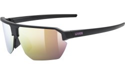 Uvex Vectiv glasses, black matt / mirror pink