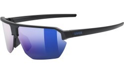 Uvex Vectiv glasses black matt / mirror blue