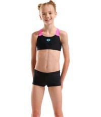 Bikini Arena G Solid, melns-spilgti rozā, L - 590