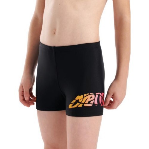 B Arena Lettering Swim Short Black 10-11 - 500