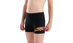 B Arena Lettering Swim Short Black 10-11 - 500