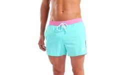 Pludmales šorti M Tapes Beach X-Short ūdens-rozā-violets-balts L - 899