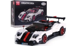 Sporta automašīnas konstruktors, 960 detaļas, balts