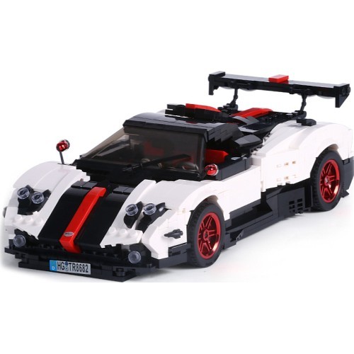 Sporta automašīnas konstruktors, 960 detaļas, balts