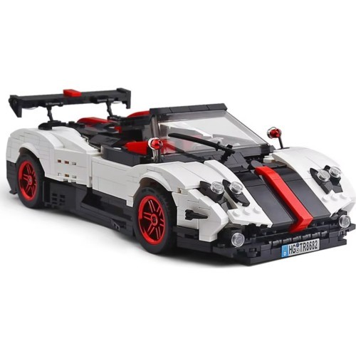 Sporta automašīnas konstruktors, 960 detaļas, balts