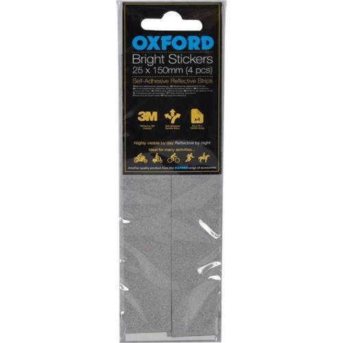 Self-Adhesive Reflective Bright Stickers Oxford 25 x 150 mm, 4 Pcs