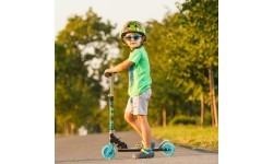 Darbinieks Plofi Led saliekamais skrejritenis ar apgaismotiem riteņiem (līdz 50 kg)