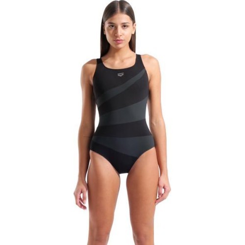 Sieviešu peldkostīms Isabella Wing Back, melns/nakts pelēks, 38 - 550