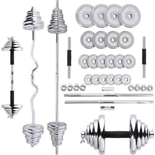 Chrome Dumbbell - Barbell Set In Suitcase HMS STC55, 55kg